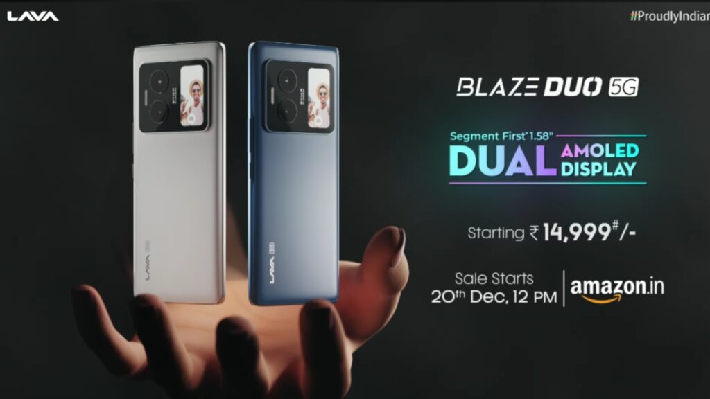 Lava Blaze Duo: डुअल डिस्प्ले और 5G पावर के साथ 20 दिसंबर को लॉन्च हो रहा है।